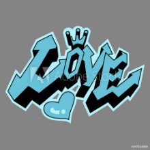 Image de Love in Graffiti style painting vector 